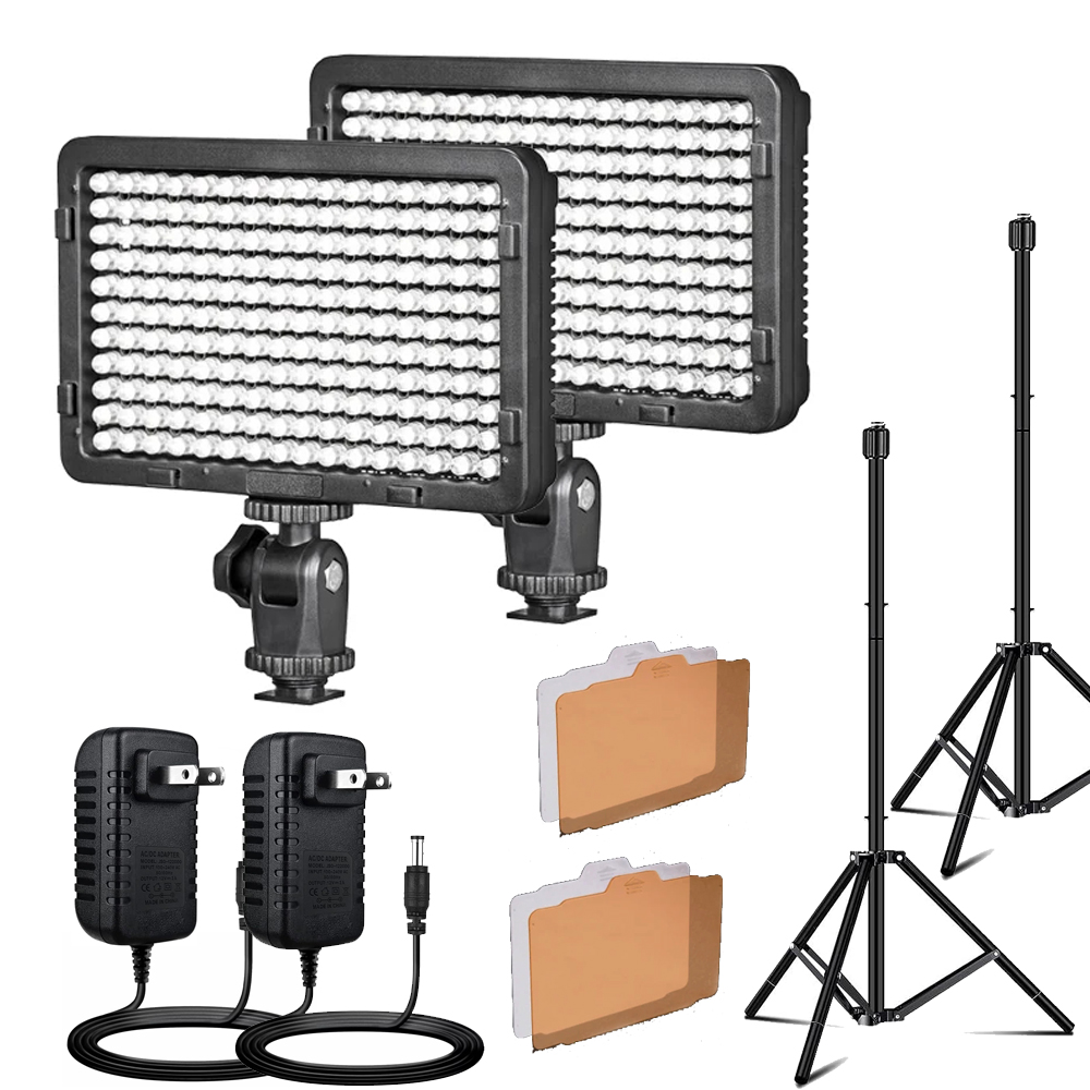 Photography Umbrella Lighting Kit - 2 paket 176 LED stüdyo akış
