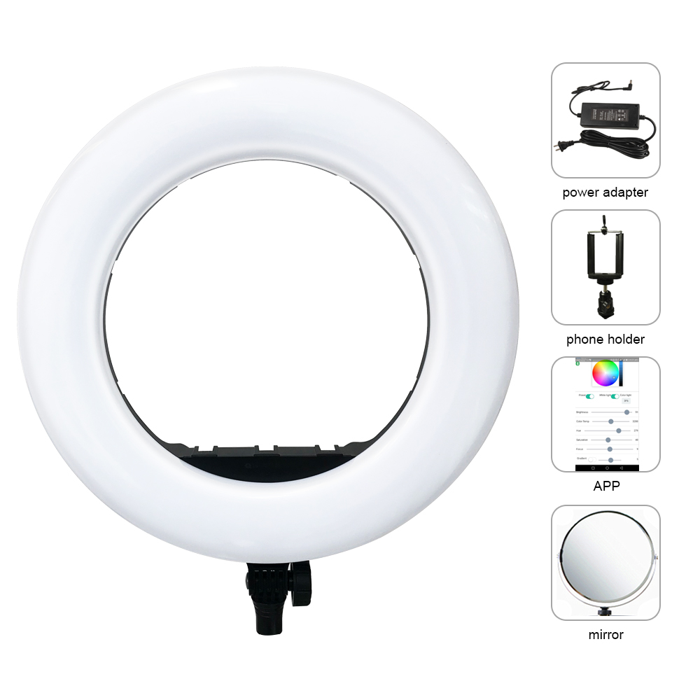 Led Ring Light 18 - Yidoblo QS-480DII Bluetooth APP Kontrollü Fotoğrafçılık
