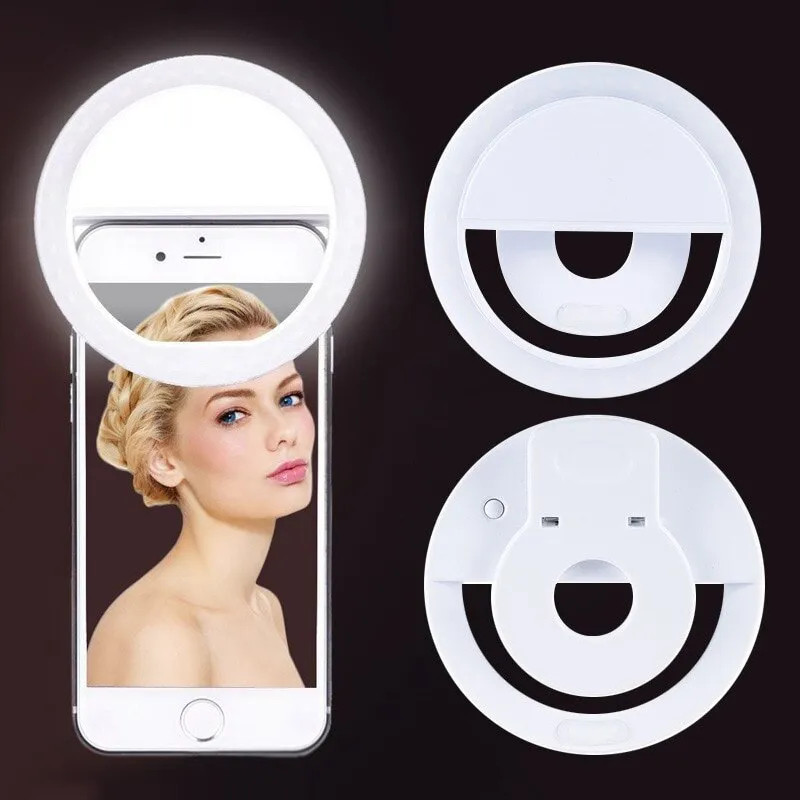 Photography Lighting Tent - USB şarj edilebilir LED Selfie halka