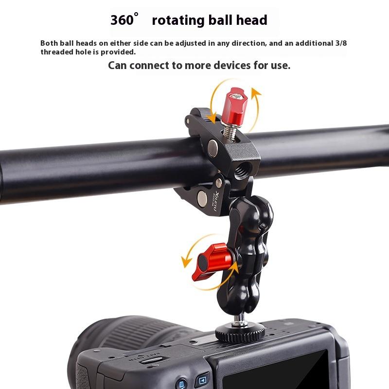 Photography Lighting Position - Çift Bilyalı Başlıklı Kamera Süper Kelepçesi