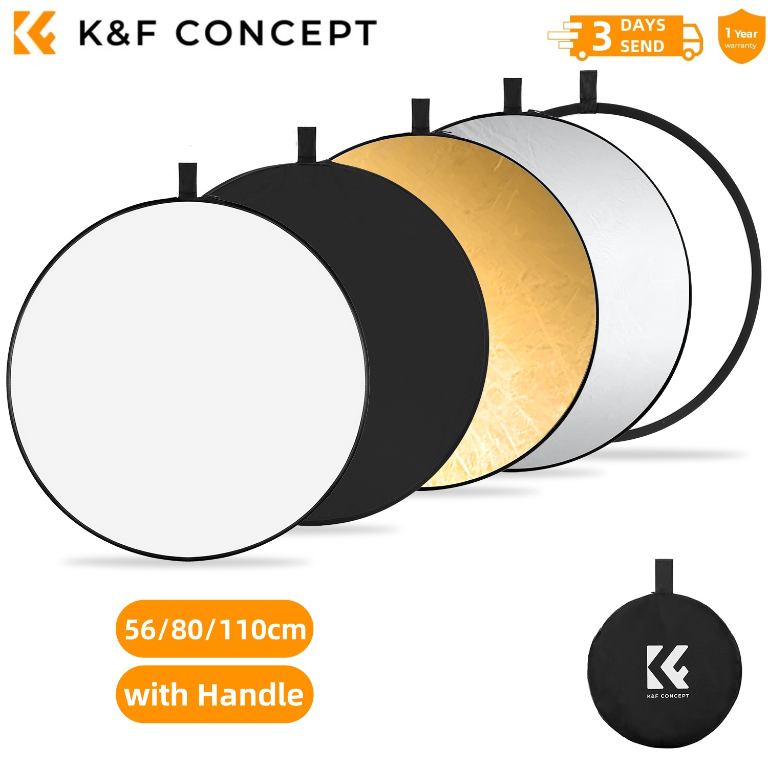 Photography Lighting Tent - K&F CONCEPT 56/80/110cm 5'i 1 Arada