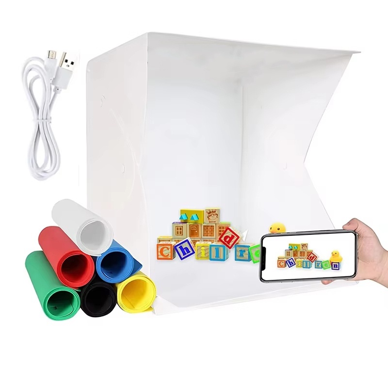 Photography Lighting Kit Portable - Katlanabilir Işık Kutusu Taşınabilir Fotoğrafçılık LED