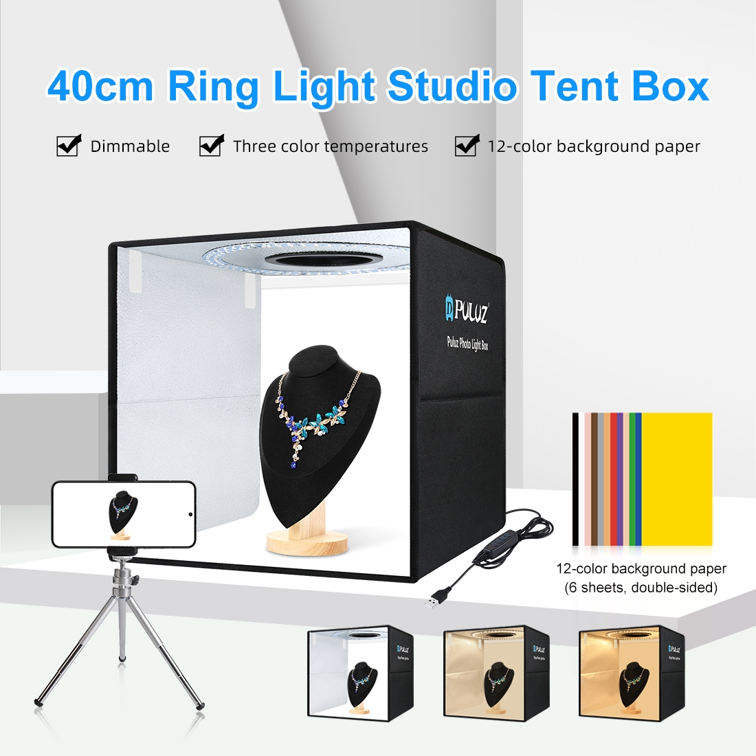 PULUZ 40cm Katlanabilir Taşına - Photography Lighting Tent incelemesi ve fiyatı