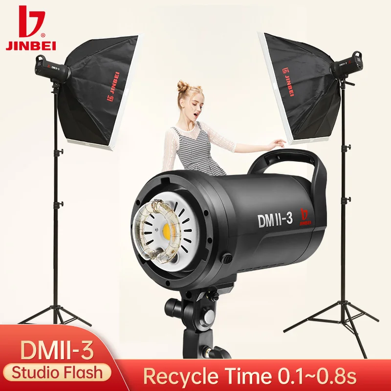 JINBEI DMII-3 Stüdyo Flaş 300W - Photography Lighting Kit Portable incelemesi ve fiyatı