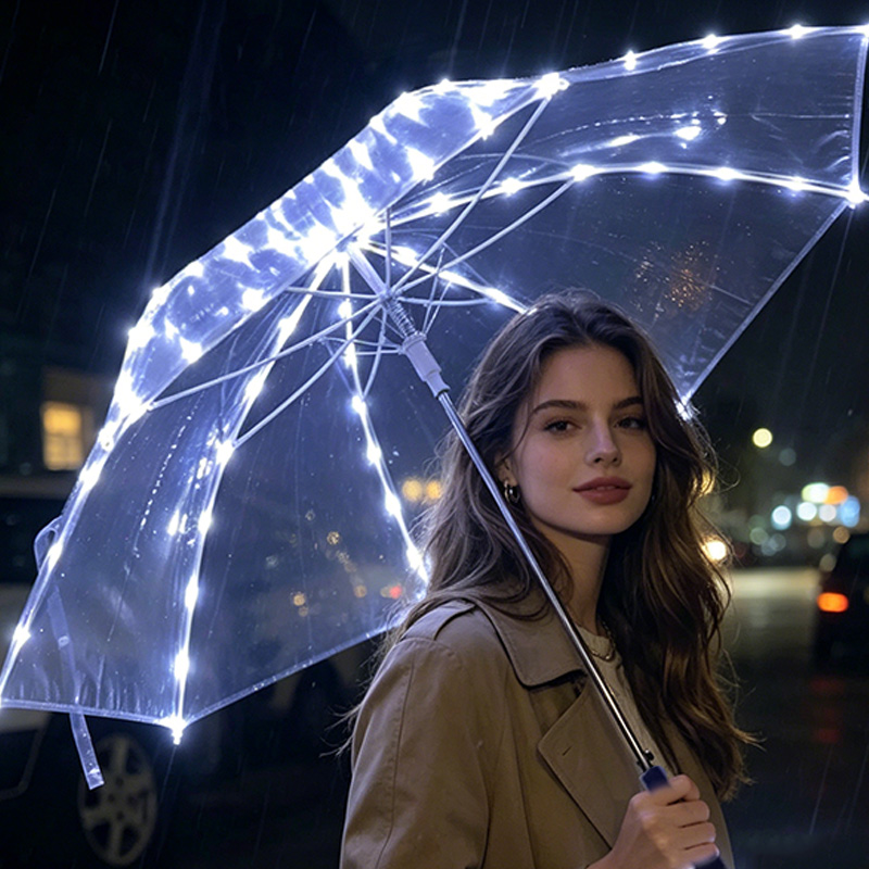 LED Işıklı Şeffaf Şemsiye Renk - Photography Umbrella Lighting Kit incelemesi ve fiyatı