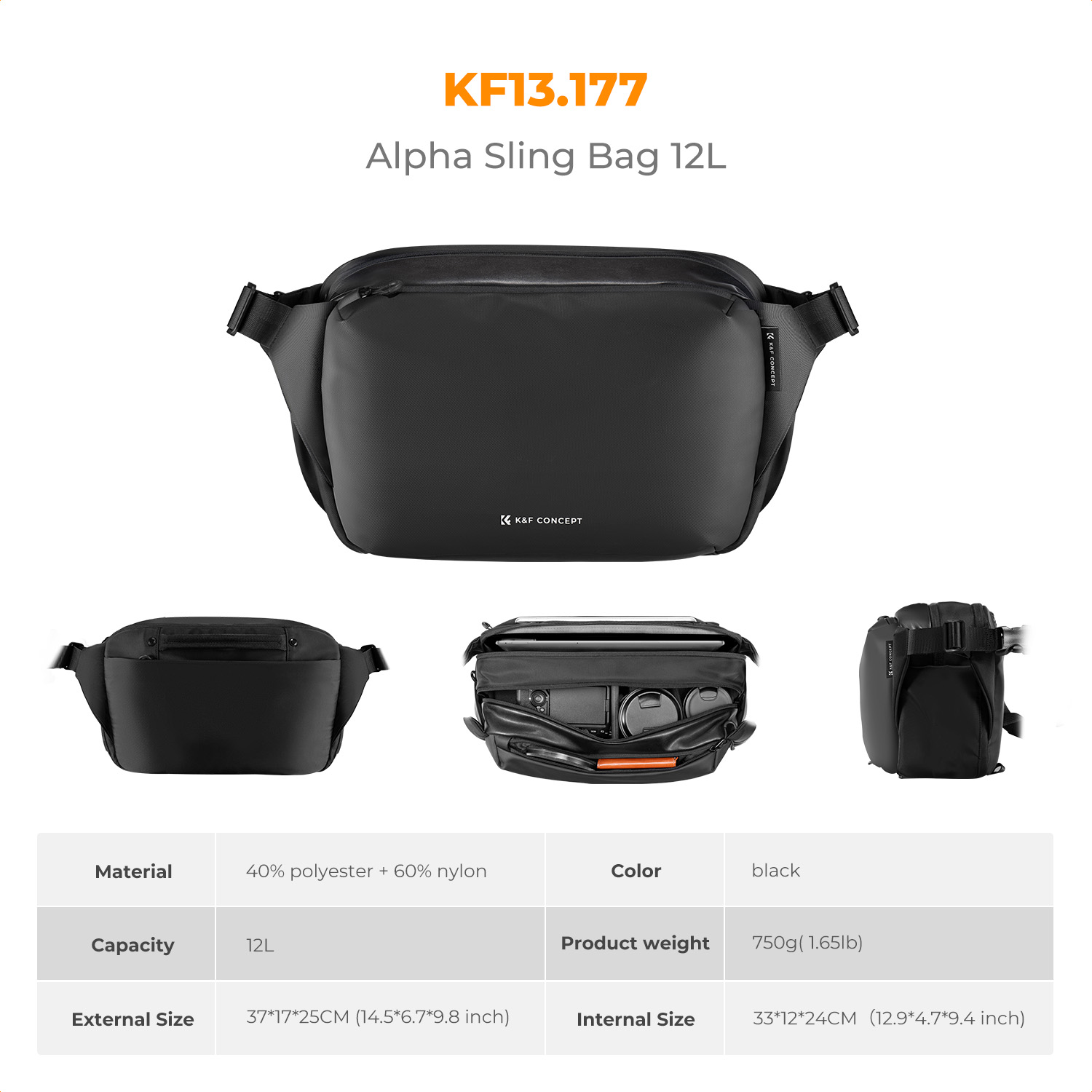 K&F CONCEPT 12L/10L Kamera ask - Photography Lighting Equipment Bags incelemesi ve fiyatı