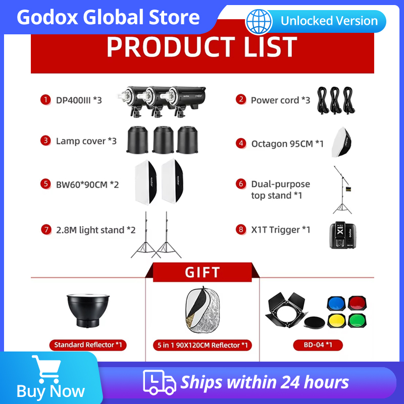 1200W Godox DP400III DP400III- - Photography Lighting Kit Godox incelemesi ve fiyatı